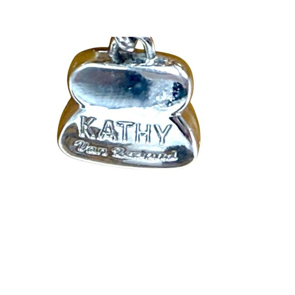 Kathy Van Zeeland Yellow Croc-Embossed  Crossbody w/ Heart Charm & Silver Studs - Picture 4 of 11